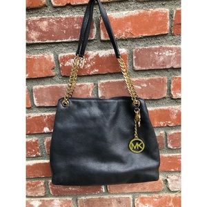 Michael Kors Black Leather Shoulder Bag